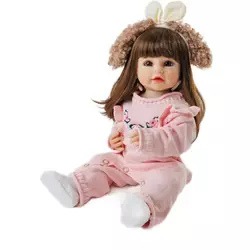 Силиконовая Коллекционная Кукла Реборн Reborn Девочка Лейла Полностью Анатомическая ( Виниловая Кукла ) Высота 55 см