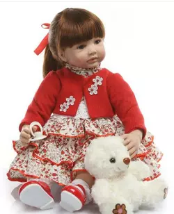 Силиконовая Коллекционная Кукла Реборн Reborn Девочка Катюша ( Виниловая Кукла ) Высота 60 см