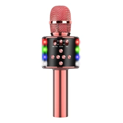 Караоке Микрофон D168 Розовое Золото