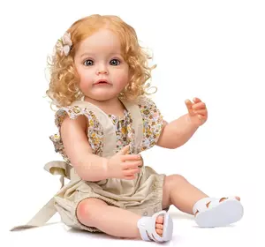Силиконовая Коллекционная Кукла Реборн Reborn Девочка Рокси Полностью Анатомическая ( Виниловая Кукла ) Высота 55 см
