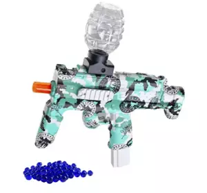 Игрушечный Гелевый Бластер Детский Электрический Пистолет с Орбизами на Аккумуляторе МР7 Зеленый