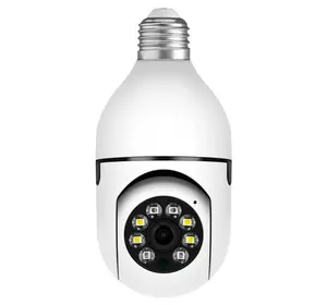 Беспроводная Поворотная WIFI Камера Лампочка с Датчиком Движения и Ночным Видением с ИК Подсветкой Full HD