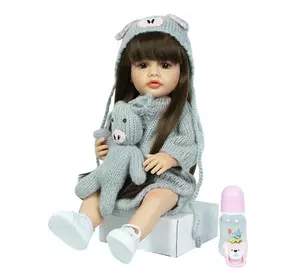Силиконовая Коллекционная Кукла Реборн Reborn Девочка Оливия Полностью Анатомическая (Виниловая Кукла) Высота 55 см