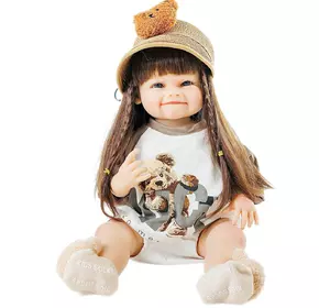 Силиконовая Коллекционная Кукла Реборн Reborn Девочка Даша Полностью Анатомическая ( Виниловая Кукла ) Высота 55 см