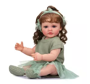 Силиконовая Коллекционная Кукла Реборн Reborn Девочка София ( Виниловая Кукла ) Высота 55 см