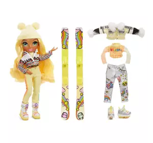 Шарнирная Кукла Рейнбоу Хай Большая Желтые Волосы Зимняя Коллекция Rainbow High Лыжница Санни Медисон