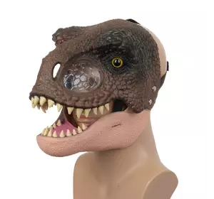 Маска Карнавальная Динозавра Для Детей и Взрослых Тиранозавр Рекс с Подвижной Челюстью Jurassic World Dominion