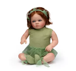 Силиконовая Коллекционная Кукла Реборн Reborn Девочка Мэгги (Виниловая Кукла) Высота 60 см